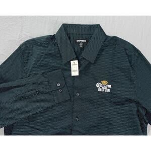 Express Classic Fit Long Sleeve Button Front Shirt. Corona Hard Seltzer. Men's L